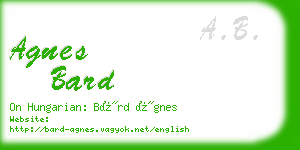 agnes bard business card